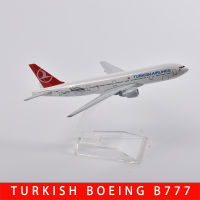 JASON TUTU 16cm Turkish Boeing 777 Plane Model Aircraft Diecast Metal 1400 Scale Airplane Model Gift Collection Dropshipping