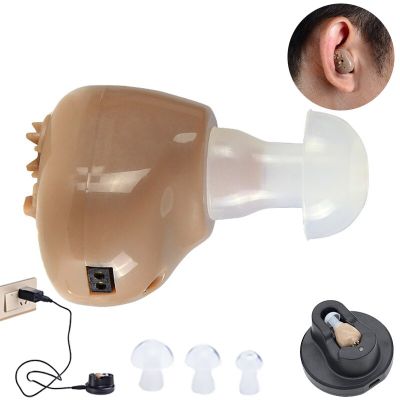 ZZOOI USB Charging in Ear Hearing Aids Rechargeable Sound Amplifier Noise Reduction Common to Both Sides Clear Listen Deaf Help