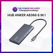 Bộ chuyển đổi Hub Anker A8366 USB-C Hubhỗ trợ PD 100w, 4K 60Hz, 10 Gbps