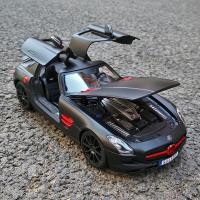 LI1:32 Benzs SLS AMG-GT ล้อแม็กรถสปอร์ตรุ่น D Iecasts โลหะของเล่นยานพาหนะรถรุ่นจำลองแสงเสียงคอลเลกชันเด็กของขวัญ