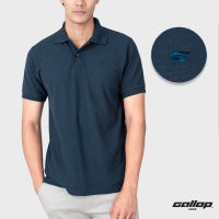 GALLOP : WAFFLE POLO SHIRTS เสื้อโปโลผ้า Waffle รุ่น GP9062 สี Navy blue - กรม / ราคาปรกติ 1290.-