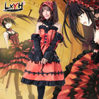 2019[LXYH- COSER KING] DATE A LIVE Nightmare Tokisaki Kurumi Cosplay Costumes ชุดคอสเพลย์ ชุดคอสเพลย์การ์ตูนอะนิเมะ ชุดฮาโลวีน ร์ตี้เสื้อผ้า เครื่องแต่งกายคอสเพลย์ การ์ตู2023