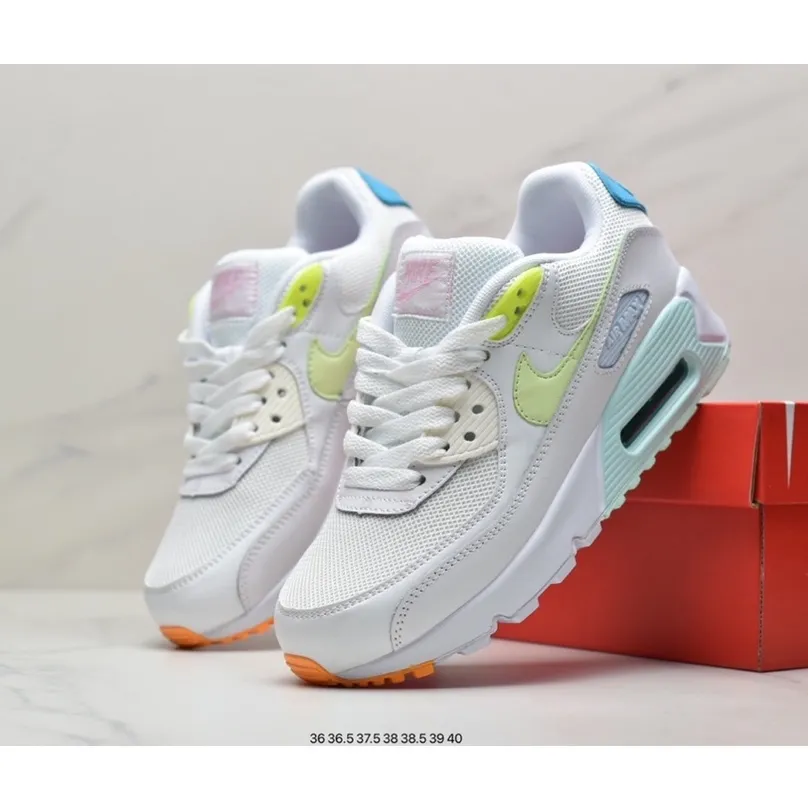 Original 】 AIR MAX 90 1 Cushion Casual Women's Running Sneakers