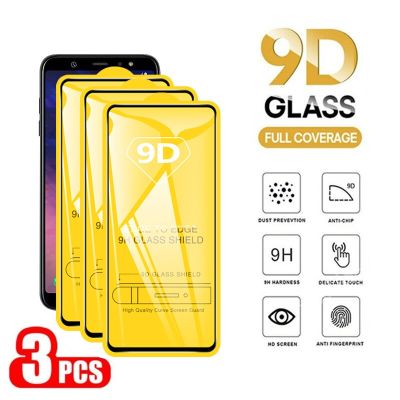 9D 3PCS Screen Protector For Samsung Galaxy A9 A8 A7 A6 2018 Tempered Glass For Samsung Galaxy J8 J6 J4 Plus 2018 Glass