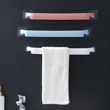 Home Bathroom Towel Holder Towel Rod Bar Rack Hanger Wall Mount, Self  Adhesive