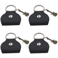 4 Pcs Guitar Pick Suitcase Picks Holder Container Storage Bag Supplies Unique Keychain Metal Carry Child