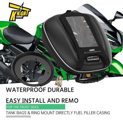 For KAWASAKI Waterproof Motorcycle Saddle Tank Bags &amp; Ring Mount Directly Fuel Filler Casing GPS Phone Bigger Window Luggage