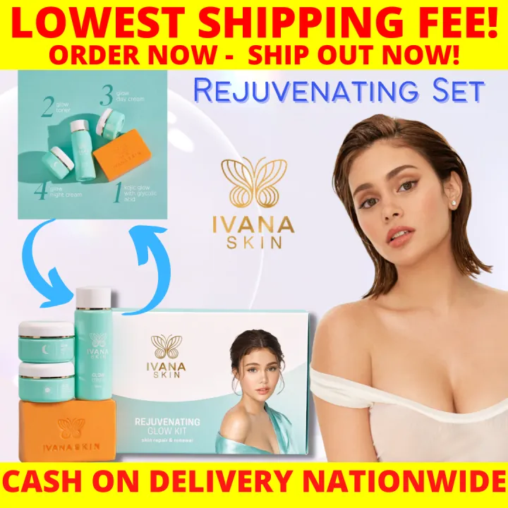 IVANA SKIN Rejuvenating Set • Lotion • Kojic • Sunscreen • Charcoal • Whipp Soap Ivana Skin