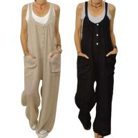 ◎卐♚ cddsaa 80 SALES！！！Women Color Buttons Pockets Cotton Jumpsuit Bib Overall Dungarees