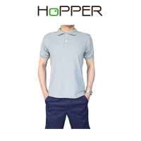 เสื้อโปโลชาย Hopper ทรงตรง เสื้อสุภาพ เสื้อแขนสั้น