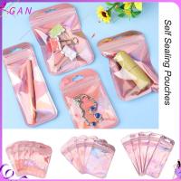 GAN 50pcs/bag มีรูแขวน ผนึก แสดงเครื่องประดับ ถุงบรรจุภัณฑ์ ถุงปิดผนึกด้วยตนเอง ถุง OPP กระเป๋าซิป