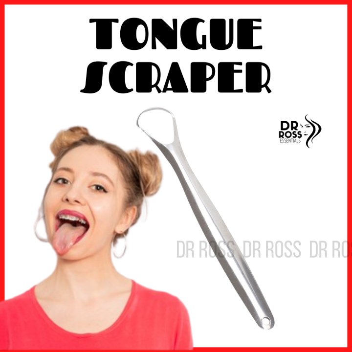 [ DR ROSS ] TONGUE SCRAPER Stainless Steel Ushaped Scraper Cleaner
