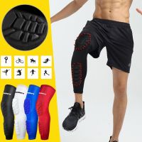 1 Pair Compression MTB Knee Pads Honeycomb Long Basketball Leg Sleeve Men Women Kids Sport Calf Brace Soccer Gym Leggings