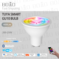 BOIO Tuya หลอดไฟบลูทูธ GU10หลอดไฟอัจฉริยะ,หลอดไฟ RGBCCT RGB ควบคุมโทรศัพท์มือถือหลอดไฟ Led ทำงานร่วมกับแอพสมาร์ทไลฟ์และ Tuya