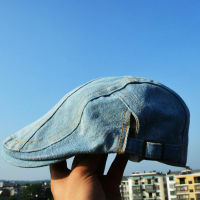 คลาสสิกคาวบอย Beret หมวกสำหรับผู้หญิงผู้ชาย R College สไตล์ Denim Berets Newsboy หมวกแฟชั่นฤดูใบไม้ผลิฤดูใบไม้ร่วงฤดูหนาวหมวก Visors