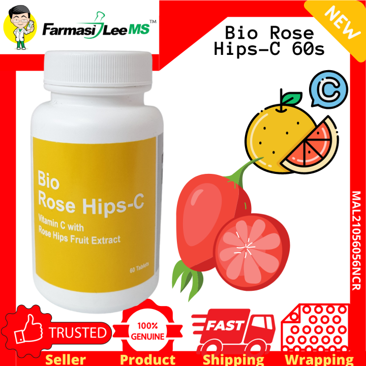 Bio Rose Hips C Vitamin C 500mg with Rose Hips 60s (Exp 04/2024) NEW