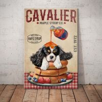 Celestineor Cavalier King Charles Spaniel Dog Animal ป้ายโลหะดีบุก Plaque Coffee Retro Wall Home Bar Pub Vintage Cafe Decor ใหม่