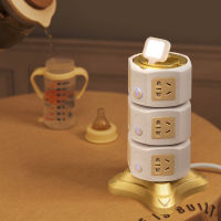 Golden Usb Night Light Office Vertical Socket Row Plug Office Household Porous Terminal Board Lightning Protection Golden Tower