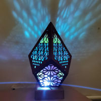 Colorful Floor Lamp Plastic Bohemian Diamond Starry Sky Light Projection Lamp Land Light Projector Home Bedroom Festival Fancy