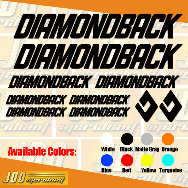 diamondback bike frame decals