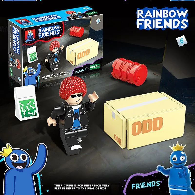 Brinquedos De lego Compatíveis Roblox Rainbow Amigos moc Construindo Blocos  De Construção Azul drool monster boy girl toy Criativo