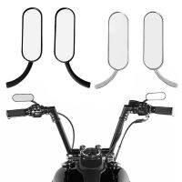 Motorcycle Left Right Mini Oval Mirror 8mm&amp;10mm Black Mirrors For Harley Touring Electra Glide Dyna Fatboy Softail Sportster