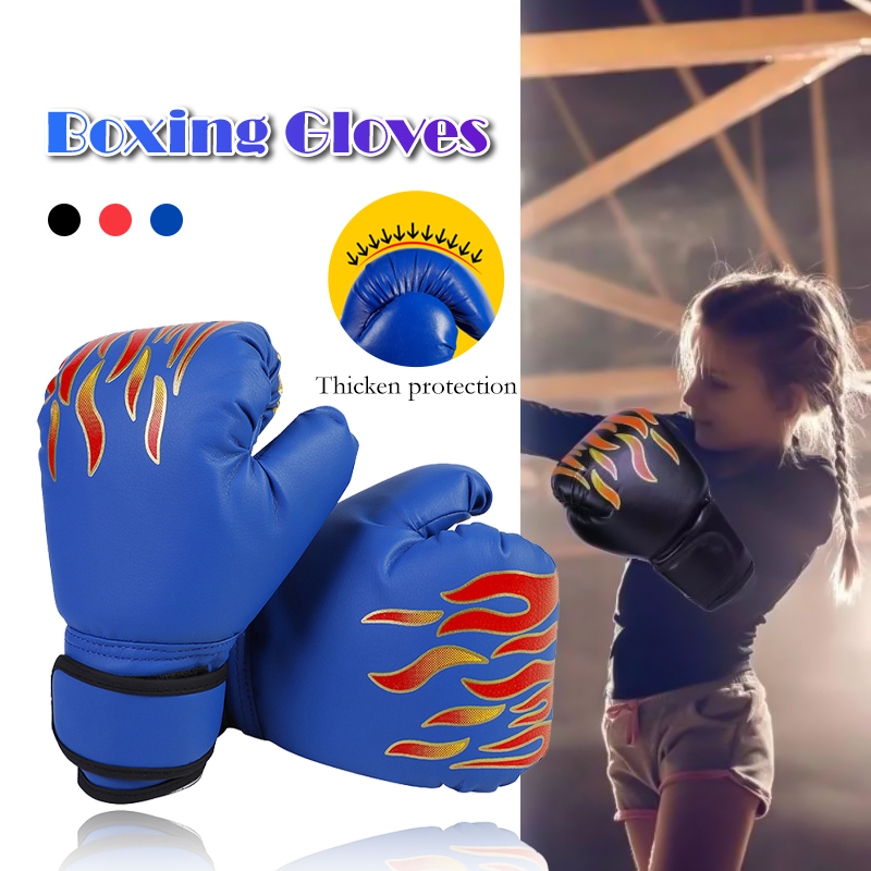 1 Pair Adult Children Karate Gloves Protect For Boxing Sanda Fighting PU 