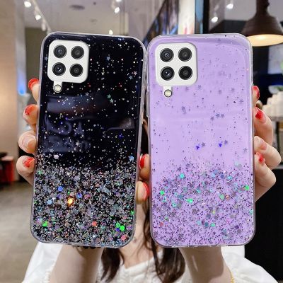 「Enjoy electronic」 Bling Glitter Soft Back Cover For Samsung Galaxy M12 M22 M32 M52 A12 A22 A32 A52S A72 S21 Plus S22 Ultra A21S A31 A51 A71 Case