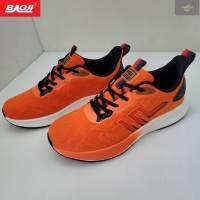 BAOJI ของแท้ 100% รองเท้าผ้าใบชาย รองเท้าออกกำลังกาย รุ่น BJM734 สีส้ม SIZE 41-45