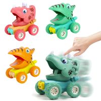 【CW】 Cartoon Inertial Push Go Car Press Mouth Pull Back Off-road Competition Game Kids Gifts