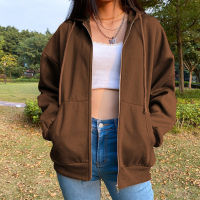 Y2K Aesthetic Hoodies Women Vintage Zip Up Sweatshirt Winter Pocket Jacket Clothes Long Sleeve E-girl Oversized Hooded Pullovers