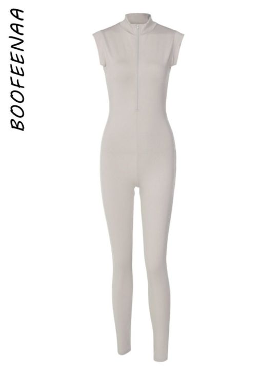 boofeenaa-จั้มสูทบอดี้คอนแขนกุดแบบซิปเสื้อผ้าผู้หญิง2023ชุดออกกำลังกายแบบชิ้นเดียว-c70-cf26ชุดฤดูร้อน
