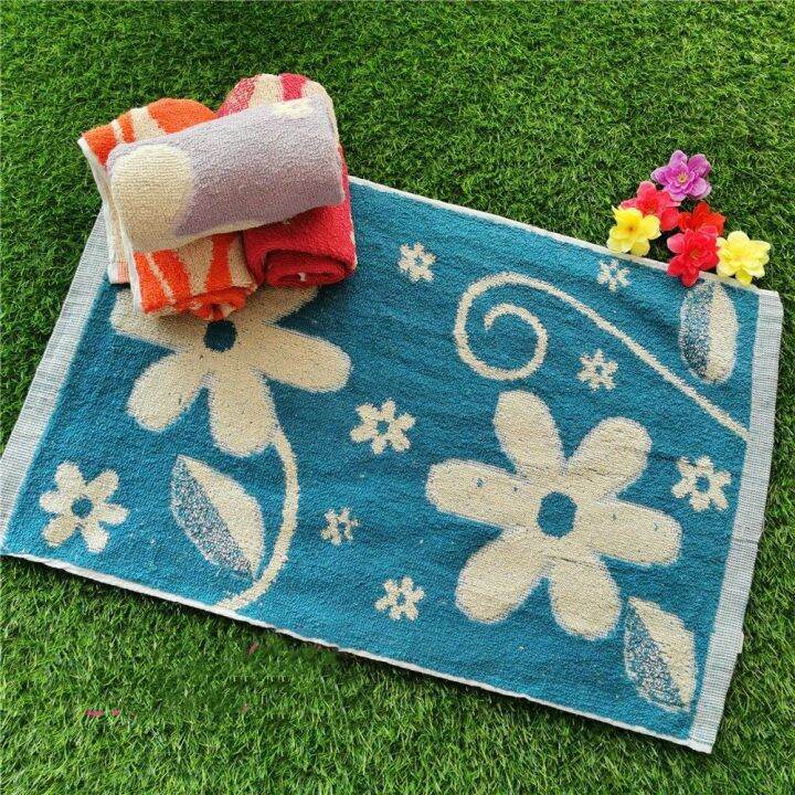 Towel material bath discount mat