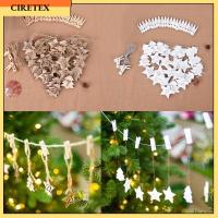 CIRETEX 24PCS/set สุขสันต์วันคริสต์มาส คริสต์มาส เครื่องประดับ ถุงของขวัญตกแต่ง นับถอยหลังแท็กแขวน ปฏิทินจุติคริสต์มาส จี้ไม้ ป้ายหมายเลข