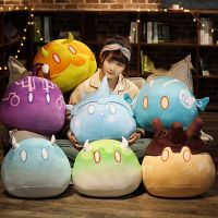 60cm Game Genshin Impact Plush Pillow with Hand Warmer Dolls Slime Plushie Toys Stuffed Soft Pillow for Children Adult Gifts