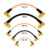 New SMA Male Right Angle Switch SMA Plug 90-Degree Jumper Cable RG316 RG174 RG58 Wholesale Fast Ship 15CM/40CM/100CM Adapter