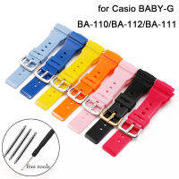 ซิลิโคนสายนาฬิกา Casio Baby G BA111 BA110 BA112 BA120 BA125หญิงสร้อยข้อมือ14มม.หญิงนาฬิกาข้อมือ