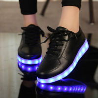 Size 30-43 Kids Glowing Luminous Sneakers Women Shoes with Lighted Sole USB Charging Children LED Lighted Slipper for Boys Girls