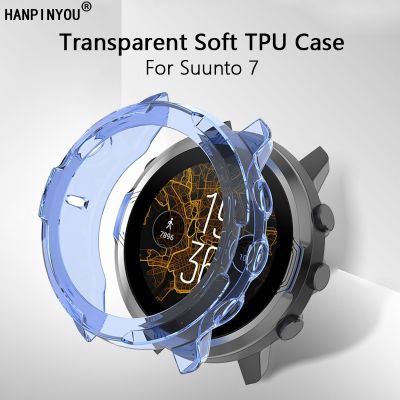 ✇ Miękkie silikonowe etui do zegarka TPU dla Suunto 7 SmartWatch na rekę proste przezroczysty ochronny pełne obudowa-bez osłony ekranu