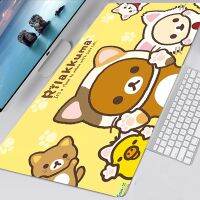 Cute Rilakkuma Bear Mouse Pad Gamer for Notebook Games Mouse Pad XXL Large Size Anime Mousepad Mousemat Gaming Deskmat Padmouse