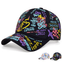 Unisex Hip Hop Baseball Cap Adjustable Fashion Letter Graffiti Hat Mens Sports Golf Hat Basketball Hats Trucker Caps Sun Hat