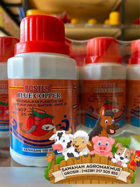 boster blue copper coper obat jamur virus bakteri ikan lele nila cupang
