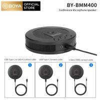 BOYA BY-BMM400ลำโพง Omnidirectional Desktop ไมโครโฟนประชุม3.5มม.TRRS USB Type-C USB สำหรับ IOS iPhone Android สมาร์ทโฟนแท็บเล็ต PC แล็ปท็อปการบันทึก Skype Conference Call Video Mic