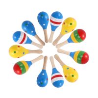 12 Pieces Maracas For Maraca Party Favours Wooden Maracas Colorful Mini Maracas For Fiesta Favours Musical Instruments Maracas,Random Colors