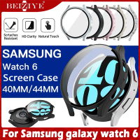 คลุมทั้งหน้าจอ for Samsung Galaxy Watch 6 40mm 44mm เคส ตัวเรือน + กระจก PC Bumper Anti-scratch เคสกันรอยหน้าปัดนาฬิกา for Watch6 เคส Accessories