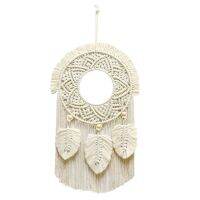 Tassel Feather Woven Tapestry Creative Macrame Wall Hangings Boho Wall Pediments