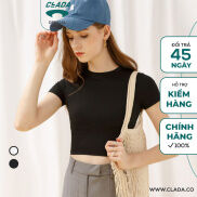 Áo Croptop Ngắn Tay Cotton Nữ Thương Hiệu CLADA - AL002