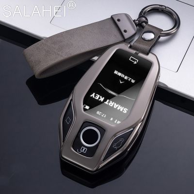 Car Display LED Key Case Cover For BMW 3 5 7 Series G11 G12 G30 G31 G32 G05 G07 X1 X2 X3 X4 X5 X6 X7 i8 Keychain Accessories