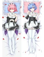 Japanese Anime Re:Zero kara Hajimeru Isekai Seikatsu Rem Ram Hugging Body Pillowcase Cushion Cover Drop ship Dakimakura Otaku