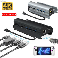 สำหรับ ASUS ROG Ally แท่นวางมือถือฐานคอนโซลเกม4K HD 60HZ USB Type-C Hub PD Ethernet ชาร์จ Gigabit Ethernet อะลูมินัมอัลลอย Meimiao